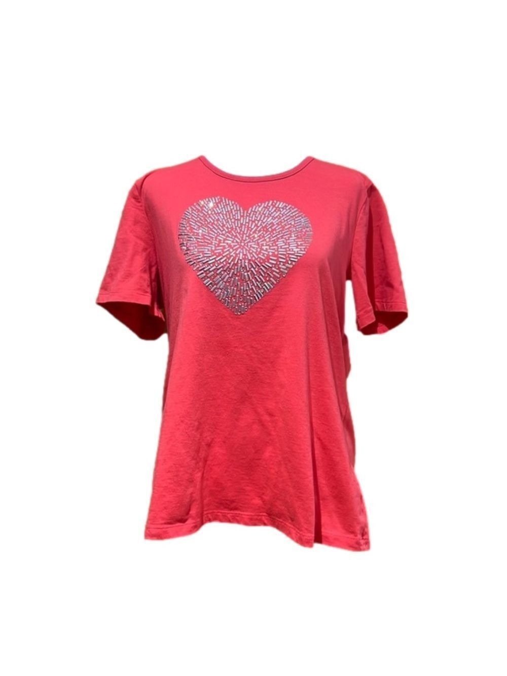 Coral Bay Women's Large Heart Shirt Short Sleeve